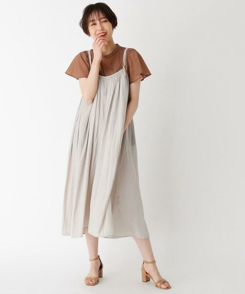 セール パウダーサテンキャミワンピース ロング マキシ丈ワンピース Soup スープ ファッション通販 タカシマヤファッションスクエア