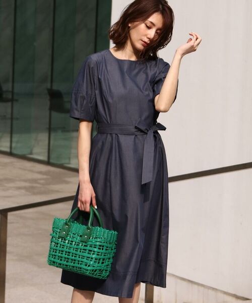 セール きれい見えデニムワンピース ミニ丈 ひざ丈ワンピース Soup スープ ファッション通販 タカシマヤファッションスクエア