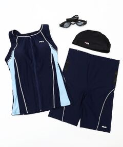 フィラ FILA フィットネス水着 選べる3点セット ゴーグル スイムキャップ付き レディース セパレート タンキニ フィットネス水着セット スイム 運動 プール 3132021SET