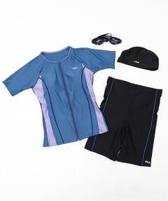 フィラ FILA フィットネス水着 選べる3点セット ゴーグル スイムキャップ付き レディース セパレート タンキニ 水着セット パット取り替え可能 313203 315215 308208