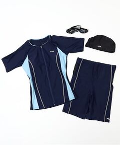 フィラ FILA フィットネス水着 選べる3点セット ゴーグル スイムキャップ付き レディース セパレート タンキニ 水着セット パット取り替え可能 313203 315215 308208