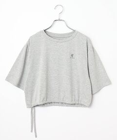 SPORTS MARIO / スポーツマリオ Tシャツ | インフィット INFIT クロップド Tシャツ レディース スポーツ Tシャツ グレー ブラウン 茶色 グリーン 緑 スポーツ フィットネス ウェア ジム ヨガ ワークアウト 5FHL-2027