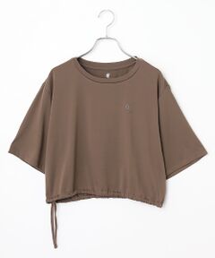 SPORTS MARIO / スポーツマリオ Tシャツ | インフィット INFIT クロップド Tシャツ レディース スポーツ Tシャツ グレー ブラウン 茶色 グリーン 緑 スポーツ フィットネス ウェア ジム ヨガ ワークアウト 5FHL-2027