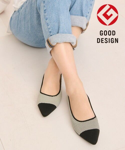 steppi / ステッピ フラットシューズ | 【洗える/撥水】 バイカラー ポインテッドパンプス | 詳細3