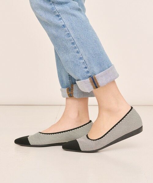 steppi / ステッピ フラットシューズ | 【洗える/撥水】 バイカラー ポインテッドパンプス | 詳細4