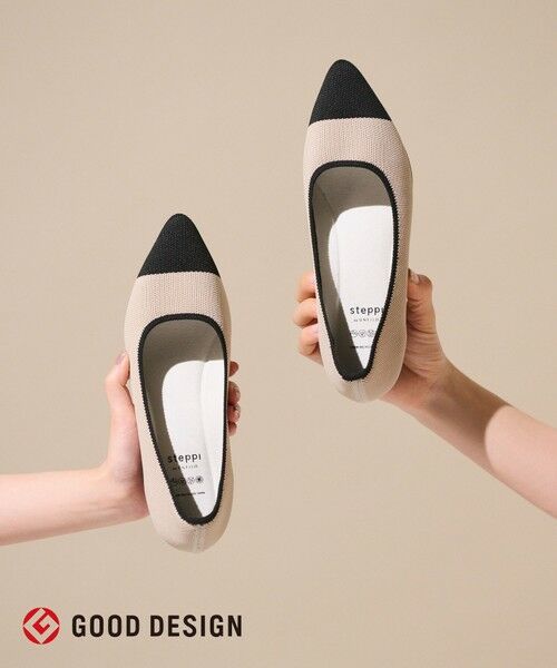 steppi / ステッピ フラットシューズ | 【洗える/撥水】 バイカラー ポインテッドパンプス | 詳細17