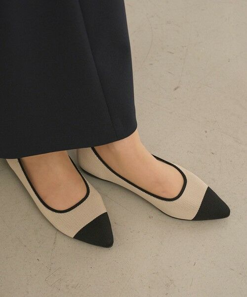 steppi / ステッピ フラットシューズ | 【洗える/撥水】 バイカラー ポインテッドパンプス | 詳細13