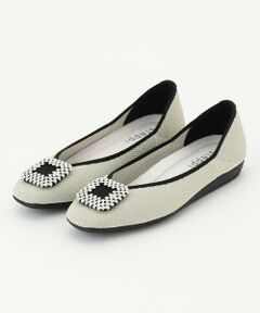 steppi / ステッピ パンプス | 【洗える/撥水】ビジュー付 スクエア パンプス