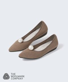 steppi / ステッピ パンプス | 【洗える/防臭】パール付 メリノウール ポインテッドパンプス