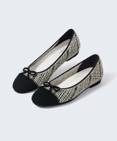 steppi / ステッピ フラットシューズ | 【WEB・一部店舗限定/洗える】ツイード柄 ラウンド バレエ パンプス