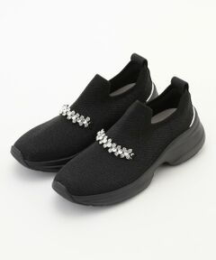 steppi / ステッピ スニーカー | 【撥水/洗える】ボリュームソール ビジュースニーカー