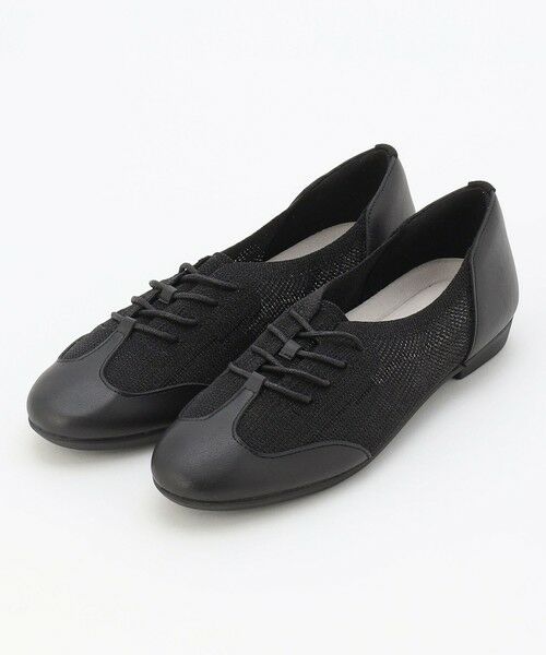 steppi / ステッピ フラットシューズ | シースルーダービー シューズ（ブラック）