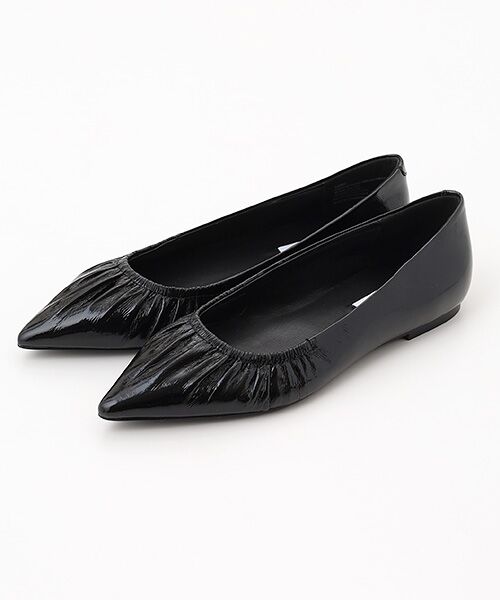 STEVE MADDEN/スティーブ・マデン ポインテッドギャザーパンプス BLK/LEAT 23.0 STEVE MADDEN/スティーブ・マデン ポインテッドギャザーパンプス BLK/LEAT 23.0