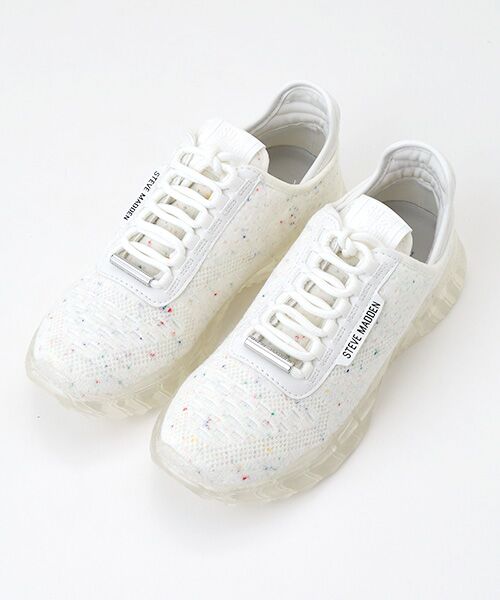 STEVE MADDEN/スティーブ・マデン クリアソールニットスニーカー WH 22.0 STEVE MADDEN/スティーブ・マデン クリアソールニットスニーカー WH 22.0