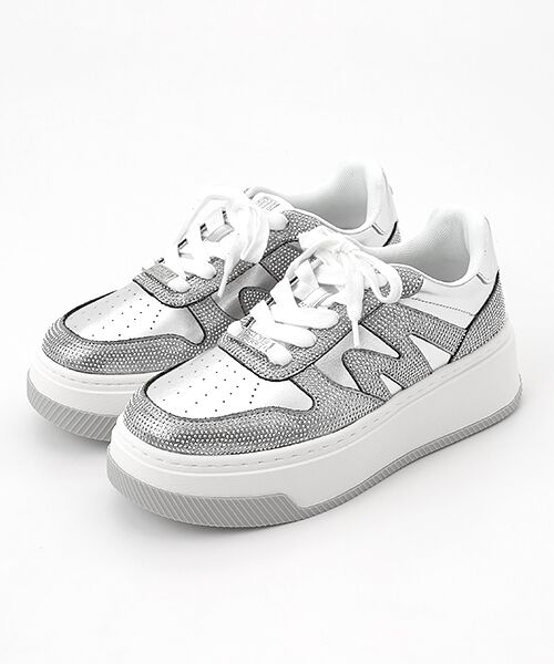 STEVE MADDEN/スティーブ・マデン スワロディテール厚底スニーカー SV 24.0 STEVE MADDEN/スティーブ・マデン スワロディテール厚底スニーカー SV 24.0