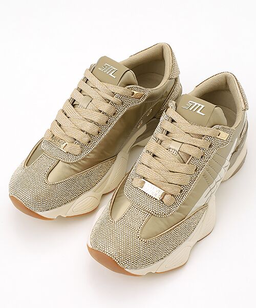 【Steve Madden】プラットフォーム スニーカー★ラインストーン Steve Madden】ラインストーン付きプラットフォームスニーカー