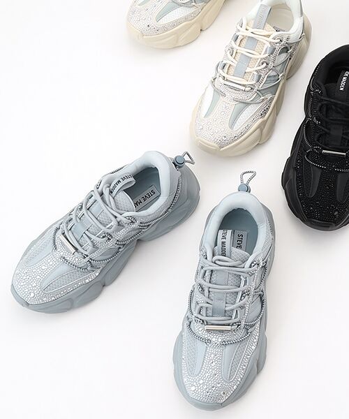 STEVE MADDEN/スティーブ・マデン ストーン付きスニーカー GY 23.5 STEVE MADDEN/スティーブ・マデン ストーン付きスニーカー GY 23.5