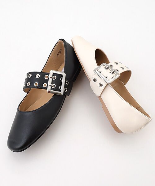 STEVE MADDEN / スティーブ・マデン パンプス | メタルバックルフラットシューズ | 詳細9