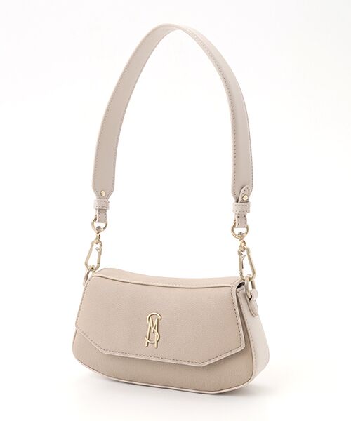 STEVE MADDEN/スティーブ・マデン ラウンドフラップショルダーバッグ TAN/GD - STEVE MADDEN/スティーブ・マデン ラウンドフラップショルダーバッグ TAN/GD -