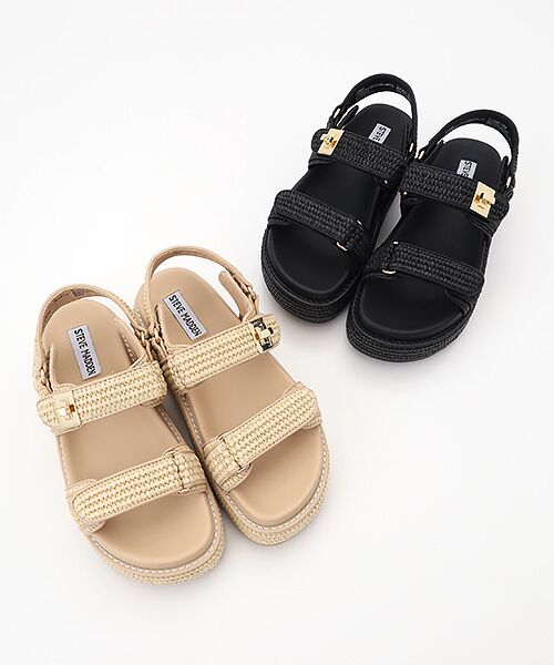 STEVE MADDEN / スティーブ・マデン サンダル | ナチュラルソールダブルベルトサンダル | 詳細8