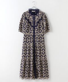 ZIPPY L/SLV MIDI DRESS