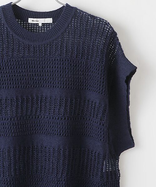 STYLE ＆ EDIT / スタイル＆エディット ベスト | Mesh border knit vest | 詳細2