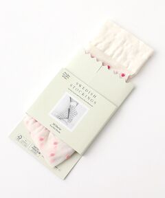 Eva dot sock ivory/pink