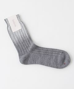 Ribbed Socks W/Foil Print