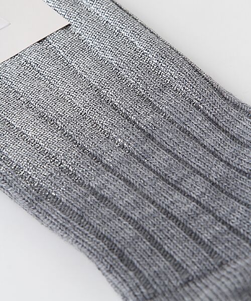 STYLE ＆ EDIT / スタイル＆エディット ソックス | Ribbed Socks W/Foil Print | 詳細3