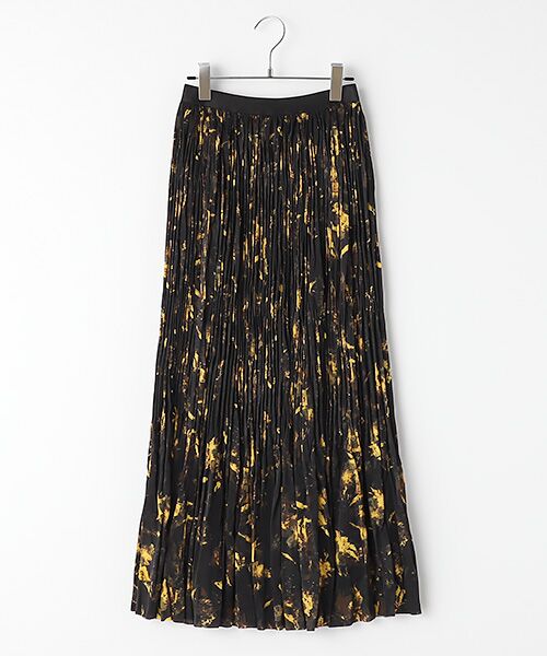 Print random pleated skirt （ロング・マキシ丈ワンピース）｜STYLE