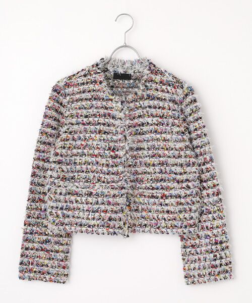 STYLE & EDIT/スタイル&エディット ノーカラージャケット WHITE M STYLE & EDIT/スタイル&エディット ノーカラージャケット WHITE M