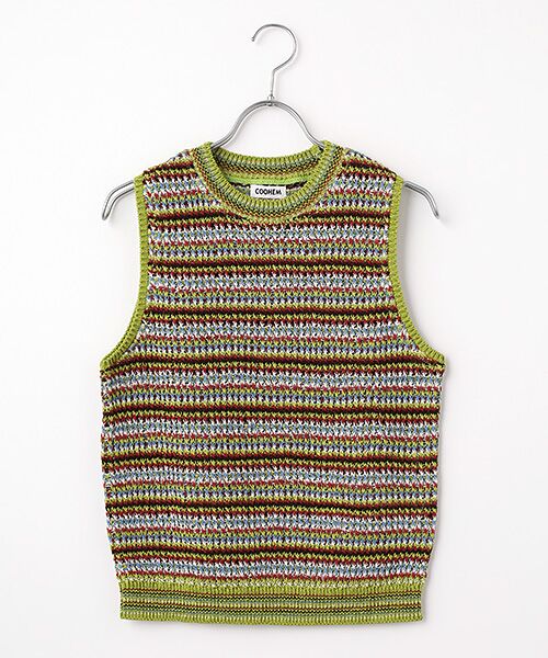 STYLE ＆ EDIT / スタイル＆エディット ベスト | ニット（GREEN）