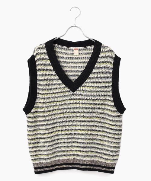 STYLE ＆ EDIT / スタイル＆エディット ベスト | ニット（dark lt stripe）