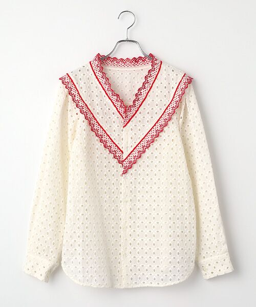 STYLE ＆ EDIT / スタイル＆エディット シャツ・ブラウス | ブラウス（WHITExRED）