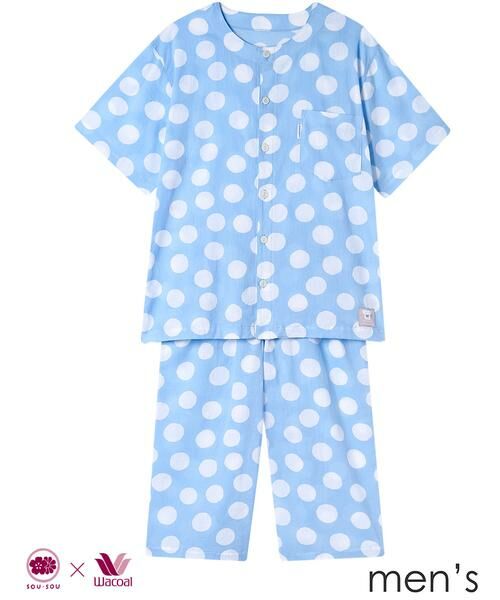 睡眠科学 / スイミンカガク ルームウェア | メンズパジャマ　上下セット（ＹＧＴ１２４）（BU）