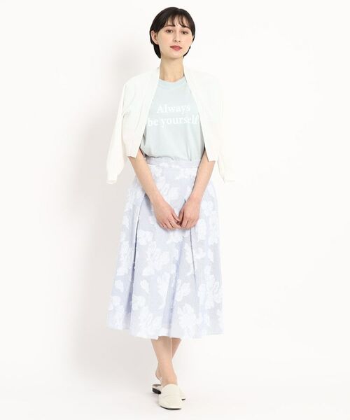 SunaUna / スーナウーナ スカート | 【日本製/手洗い可】ストライプカットジャカードスカート | 詳細22