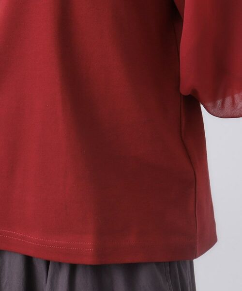 SunaUna / スーナウーナ カットソー | 【華やか見え!／袖シフォン】7分袖パフスリーブカットソー | 詳細24