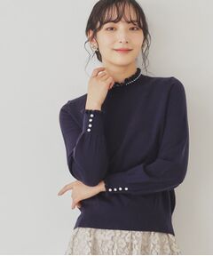 SunaUna / スーナウーナ ニット・セーター | 【SS～Lサイズ展開／6色展開】パール調プチクラフトニット