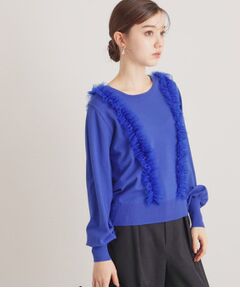 SunaUna / スーナウーナ ニット・セーター | 【トレンド/大人フェミニン】前後チュールニット