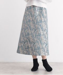 SunaUna / スーナウーナ ロング・マキシ丈スカート | 【華やか／ウエストゴム仕様】ラメジャカードスカート