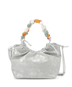 SunaUna / スーナウーナ ハンドバッグ | 【2WAY／持ち手ビジュー】箔プリントバッグ