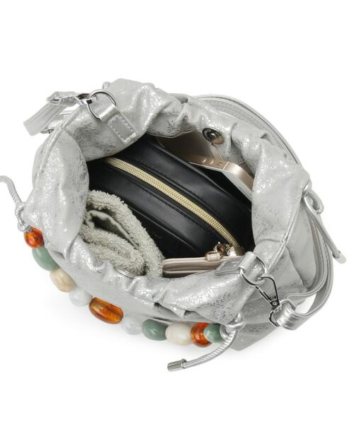 SunaUna / スーナウーナ ハンドバッグ | 【2WAY／持ち手ビジュー】箔プリントバッグ | 詳細6