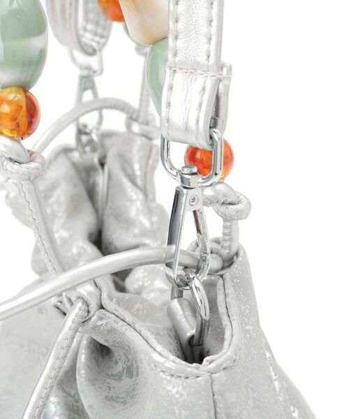 SunaUna / スーナウーナ ハンドバッグ | 【2WAY／持ち手ビジュー】箔プリントバッグ | 詳細9