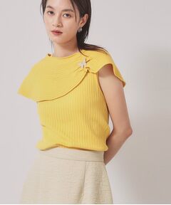 SunaUna / スーナウーナ ニット・セーター | 【2WAY／ケープ付き】フレンチスリーブニット