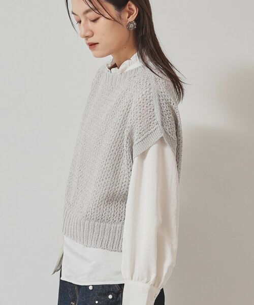 SunaUna / スーナウーナ ニット・セーター | 【洗える／メッシ編み】レイヤードニット | 詳細11
