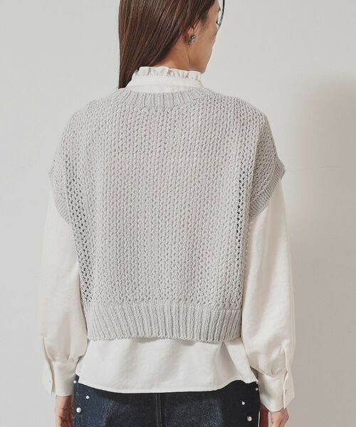 SunaUna / スーナウーナ ニット・セーター | 【洗える／メッシ編み】レイヤードニット | 詳細12