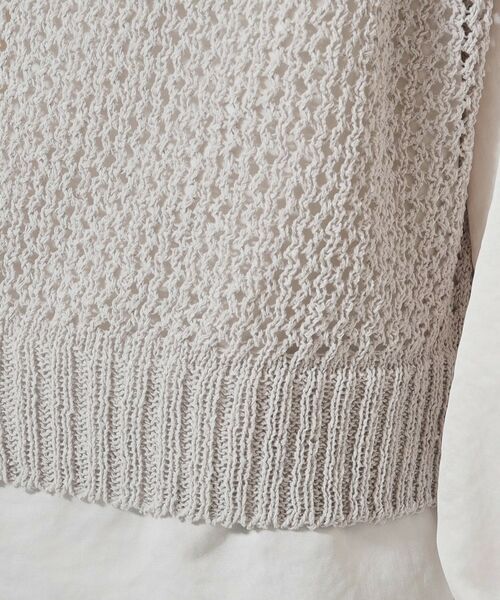SunaUna / スーナウーナ ニット・セーター | 【洗える／メッシ編み】レイヤードニット | 詳細15