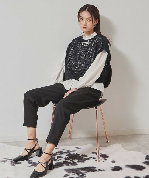 SunaUna / スーナウーナ ニット・セーター | 【洗える／メッシ編み】レイヤードニット | 詳細4