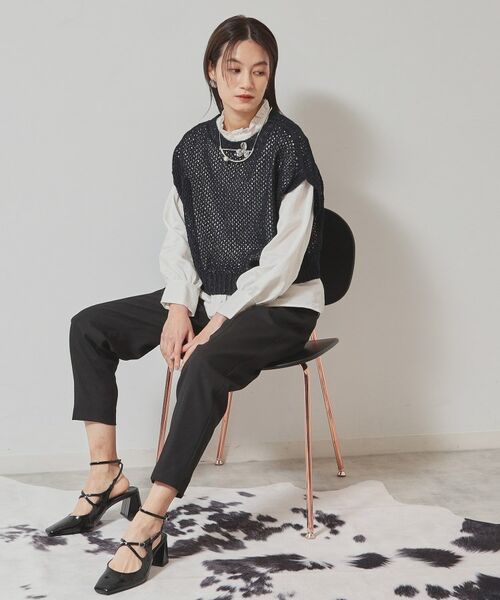 SunaUna / スーナウーナ ニット・セーター | 【洗える／メッシ編み】レイヤードニット | 詳細5