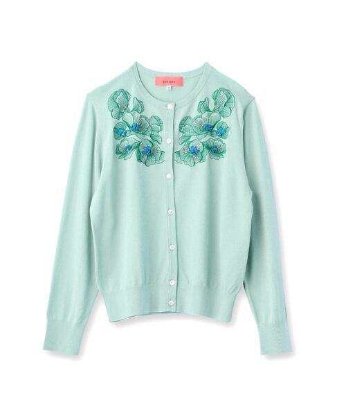 SunaUna / スーナウーナ カーディガン・ボレロ | 【SS~Lサイズ展開/リボン&ビーズ刺繍】クラフトニットカーディガン | 詳細1